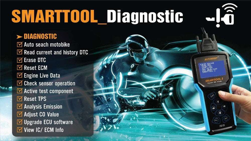 SMART TOOL2 motorcycle scanner SMARTTOOL2 Full system with Diagnostic,Programming smart key (with Tmax ) and ODO , Tuning, Remap