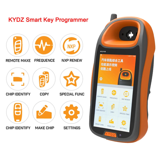 KYDZ Smart Key Programmer Android Handheld For Remote Test Frequency-Refresh Generate Chips Recognition-Smart Card Generate Copy KD
