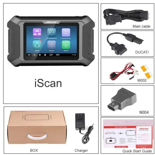 OBDSTAR iScan for DUCATI Motorcycle Diagnostic Scan Tool Key Programmer Service Light Reset ODO functions with Multi-Languages OBDSTAR