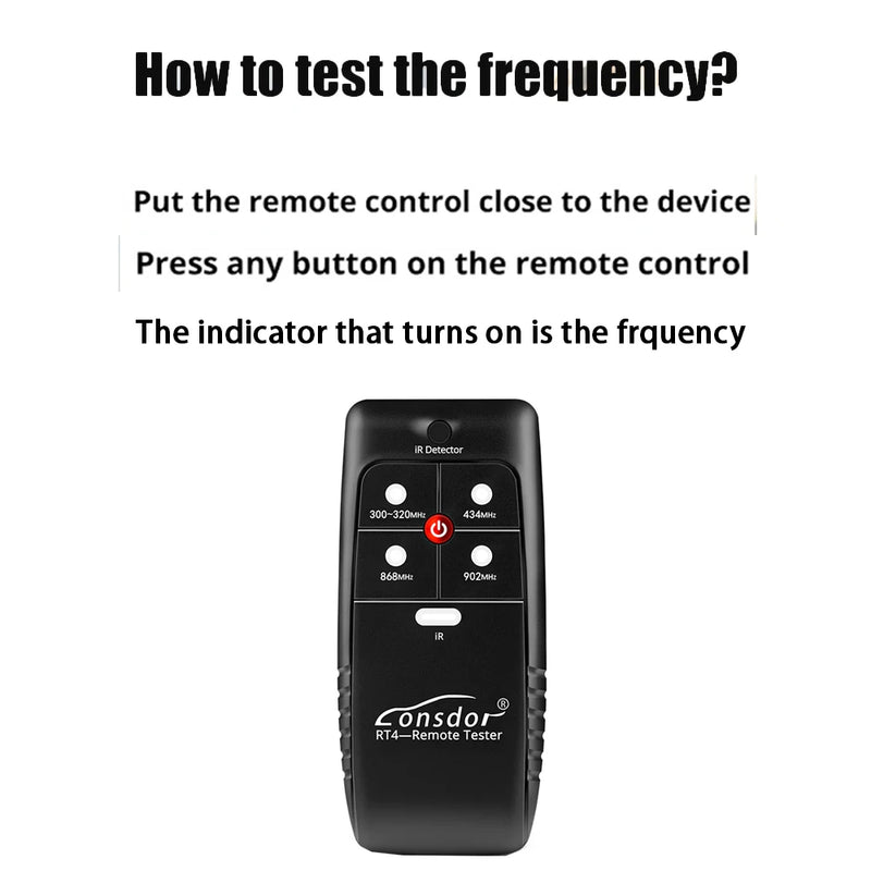 Lonsdor RT4 IR/FR For All Car Key Remote Frequency Test Support 315MHz 434MHz 868MHz 902MHz OBDHELPER store