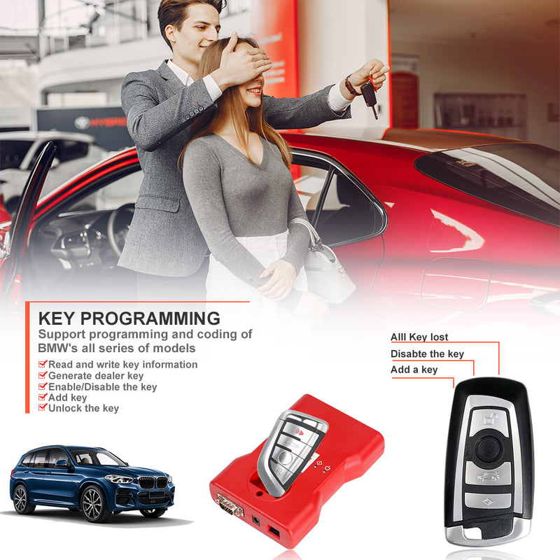 CGDI Prog BMW MSV80 Auto Key Programmer with BMW FEMEDC Function Get Free Reading 8 Foot Chip Free Clip Adapter CGDI