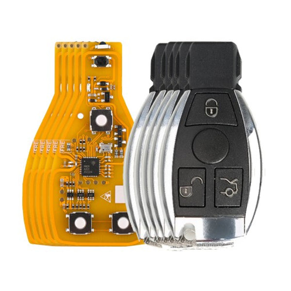  5pcs Xhorse VVDI BE Key Pro Yellow Color Verion No Points with Smart Key Shell 3 Buttons 4 Buttons with Panic for Mercedes Benz