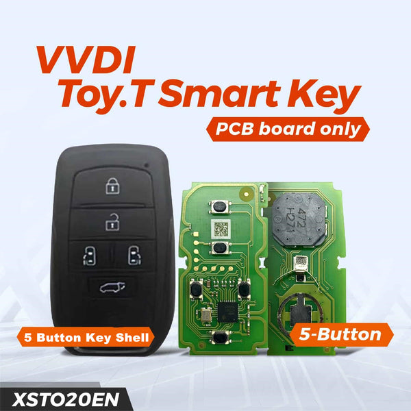 In Stock 2023 Newest Xhorse XSTO20EN TOY.T XM38 Smart Key PCB with 5 Buttons Shell Complete Key