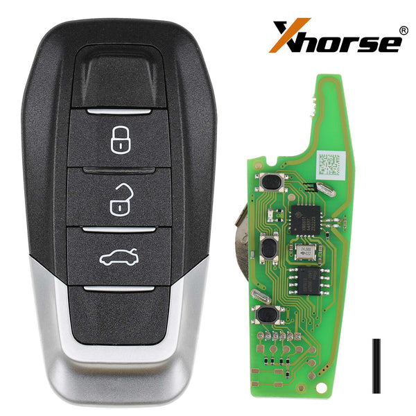 2023 Xhorse XKFEF5EN FA.LL Type Wired Folding Key 3 Buttons Bright Black Universal Remote Key 5pcslot