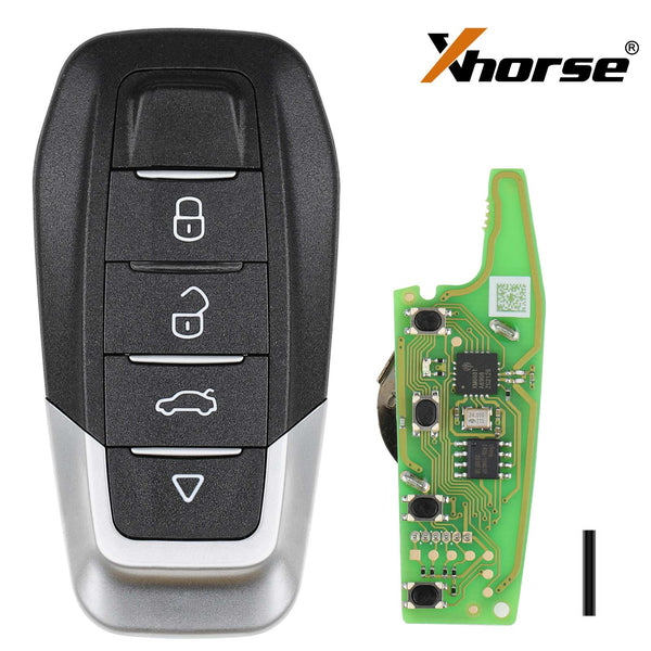 2023 Xhorse XKFEF6EN FA.LL Type Wired Folding Key 4 Buttons Bright Black Universal Remote Key 5pcslot