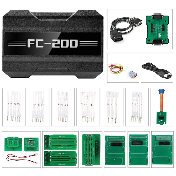  CG FC200 ECU Programmer Full Version with New Adapters Set 6HP & 8HP  MSV90  N55  N20  B48 B58 and MPC5XX Adapter for EDC16 ME9.0