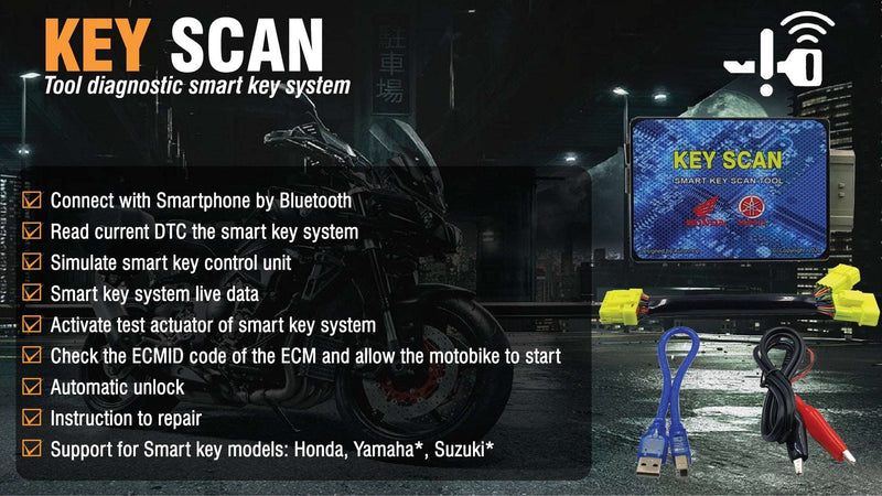 KEYSCAN diagnostic for smart key system of Honda and Yamaha motorcycel ...