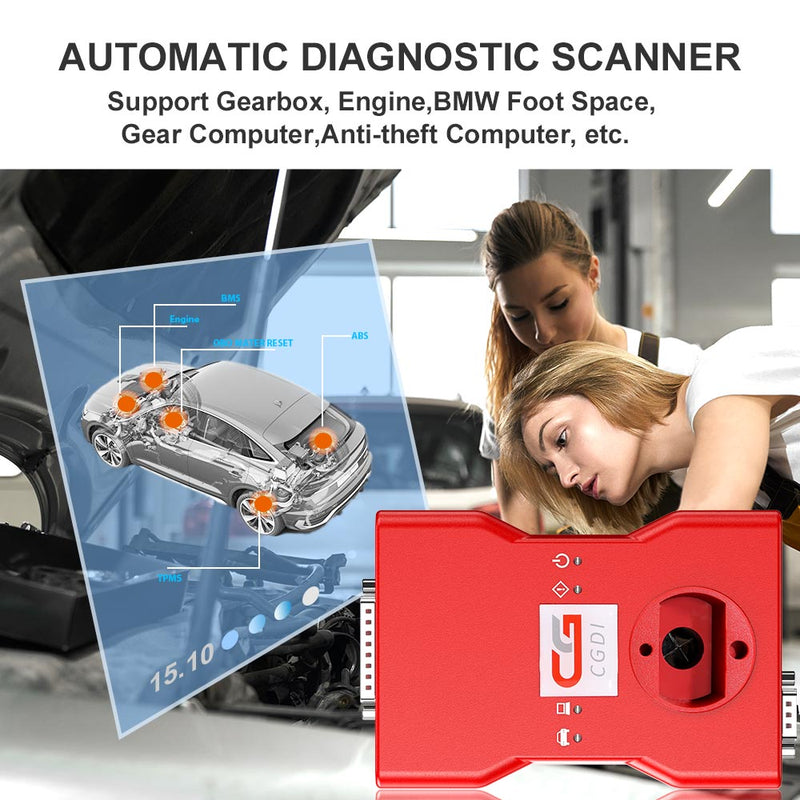 CGDI Prog BMW MSV80 Auto Key Programmer with BMW FEMEDC Function Get Free Reading 8 Foot Chip Free Clip Adapter CGDI