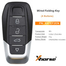 2023 XHORSE XKFEF2EN FA.LL Type Wired Folding Key 4 Buttons Bright Red Universal Remote Key 5pcslot XHORE