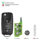 2024 Newest Xhorse XEB510EN Volkswagen B5 Type Super Remote with XT27B Super Chip 10pcslot XHORE